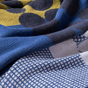 Cotton Sustainable Knit Floral | Graphic Throw Blanket - Rock Rose by Susy Pilgrim Waters