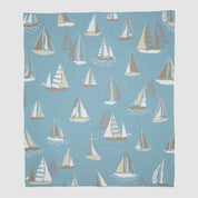 in2green Eco Throw Cotton Sustainable Knit Throw Blanket | Sailboats 753275975473 BL01CSB1