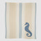 In2Green Eco Throw Cotton Sustainable Knit Throw Blanket | Coastal - Seahorse Square 601570193651 BL01CSH2