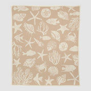in2green Eco Throw Cotton Sustainable Knit Throw Blanket | Coastal - Sea Life 753275975121 BL01CSL1