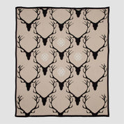 in2green Eco Throw Cotton Sustainable Knit Throw Blanket | Stag Longhorn 655646731391 BL01STL1