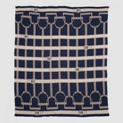 in2green Eco Throw Cotton Sustainable Knit Throw Blanket - Equestrian Stirrup 655646735696 BL01SU7