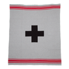 Sale Swiss Cross with Stripes Throw Blanket