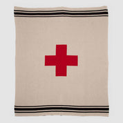 in2green Eco Throw Cotton Sustainable Knit Throw Blanket - Swiss Cross with Stripes 655646731520 BL01SWC7