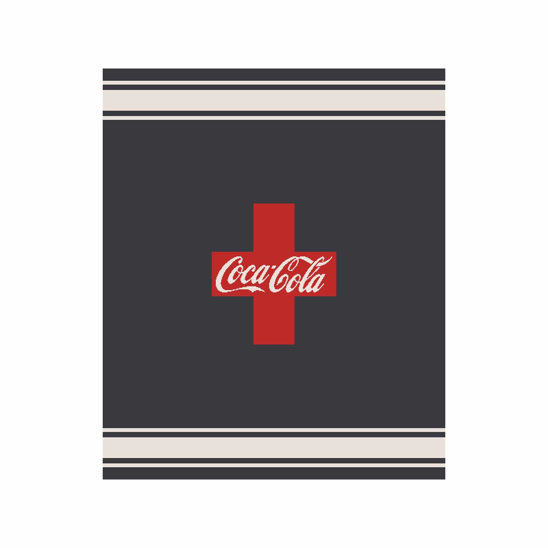 In2Green Swatch Custom Logo Blanket: Personalized Corporate Gift - Swiss Cross with Stripes Pattern