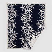 in2green Eco Throw Reversible Sustainable Coastal Knit Throw Blanket - Tumbling Starfish 655646732213 BL02RTS1