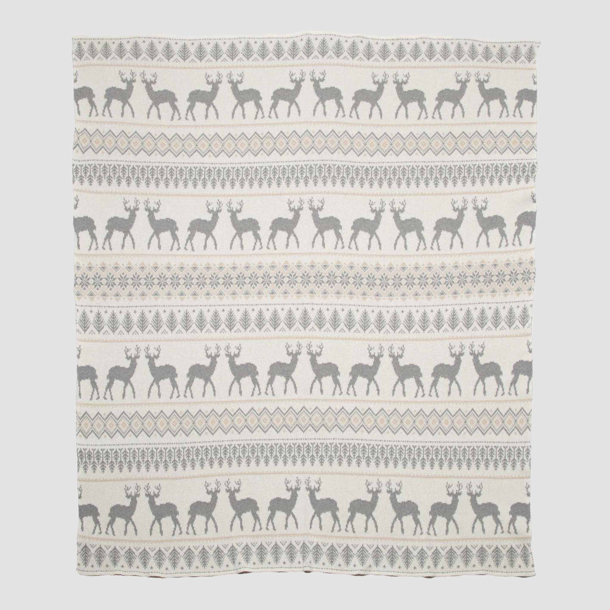 in2green Eco Throw Cotton Sustainable Knit Throw Blanket | Vintage Fair Isle 655646734910 BL01VFA2