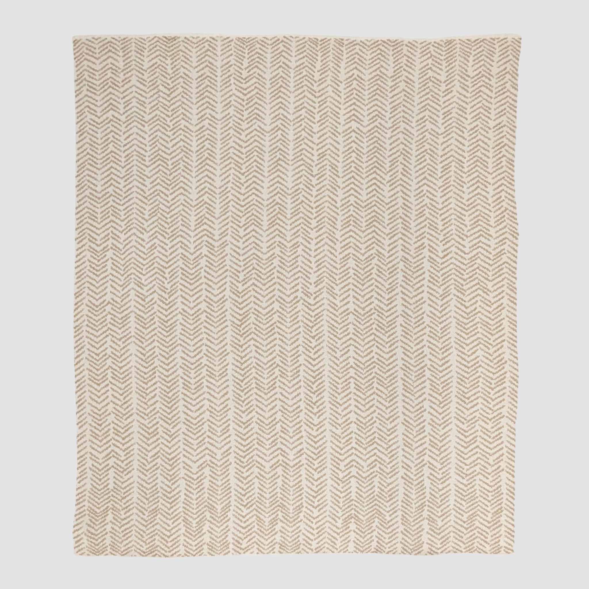 In2Green Eco Throw Cotton Sustainable Knit Warrior Throw Blanket Beige | Cancer Awareness 601570193224 BL01GWB3