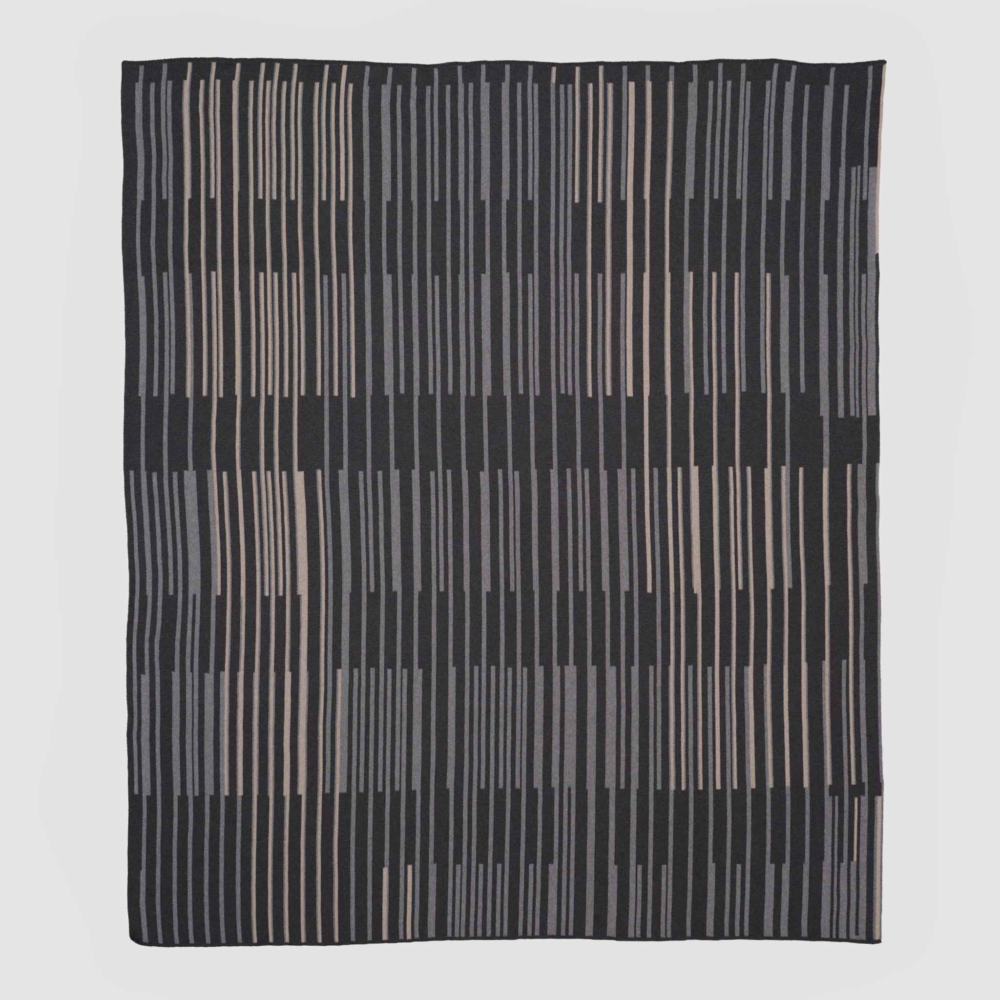 In2Green Eco Throw Cotton Sustainable Knit Striped Throw Blanket - Washed by Jill Malek 601570194160 JM-WA-GY