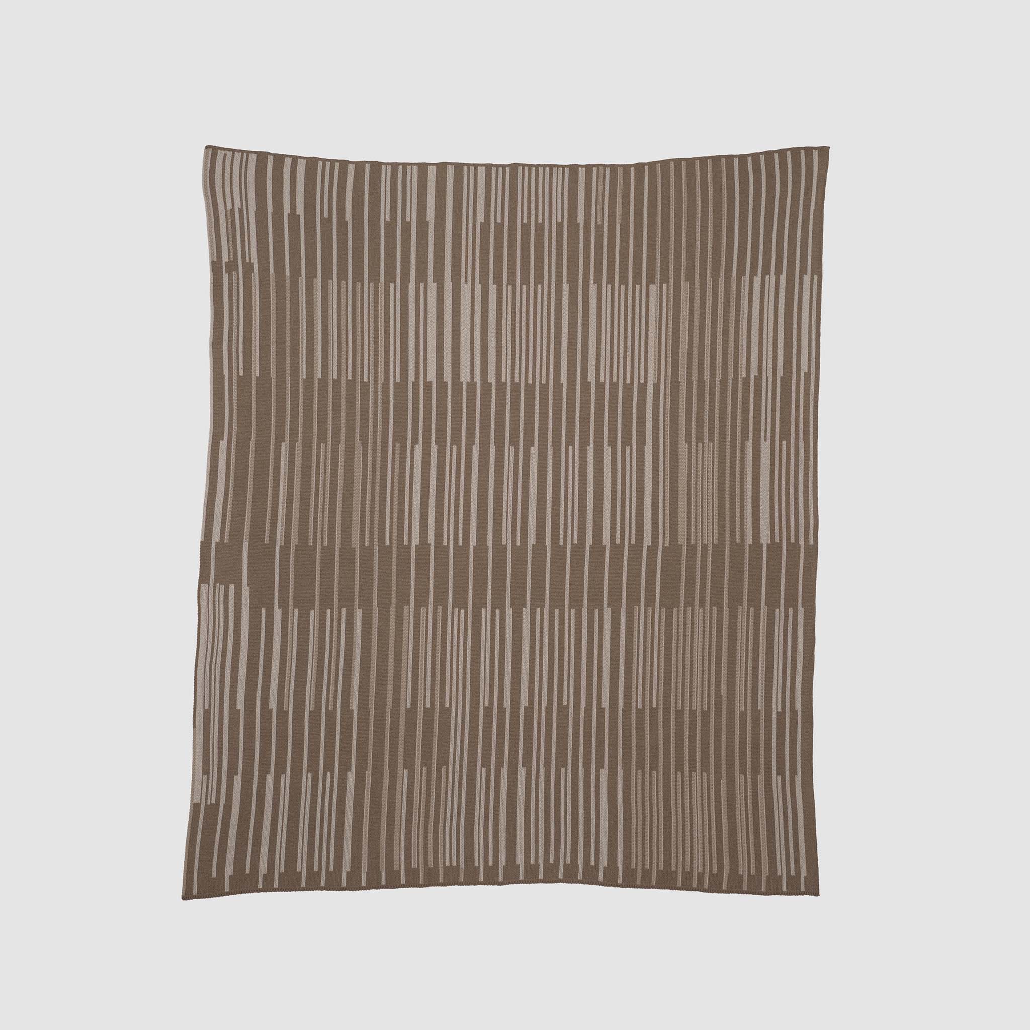 Cotton Sustainable Knit Striped Throw Blanket - Washed by Jill Malek