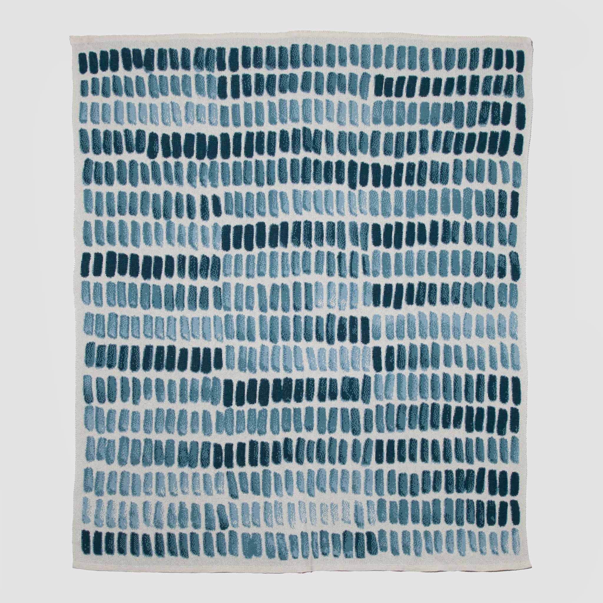 in2green Eco Throw Cotton Sustainable Knit Patterned Throw Blanket - Watercolor by Kelly Harris Smith 655646732152 KHS-WC-TR