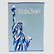 Statue of Liberty - We the People | Cotton Sustainable Knit Modern Throw Blanket