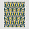 In2green's Art Deco Shells Throw Blanket showcases a vintage glamour with its dark green, yellow, and cream fan pattern. Crafted from sustainable yarns, it adds eco-friendly elegance to any collection.