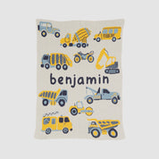 Baby Trucks Personalized Blanket CTM - BTK1
