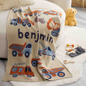 Baby Trucks Personalized Blanket CTM - BTK2