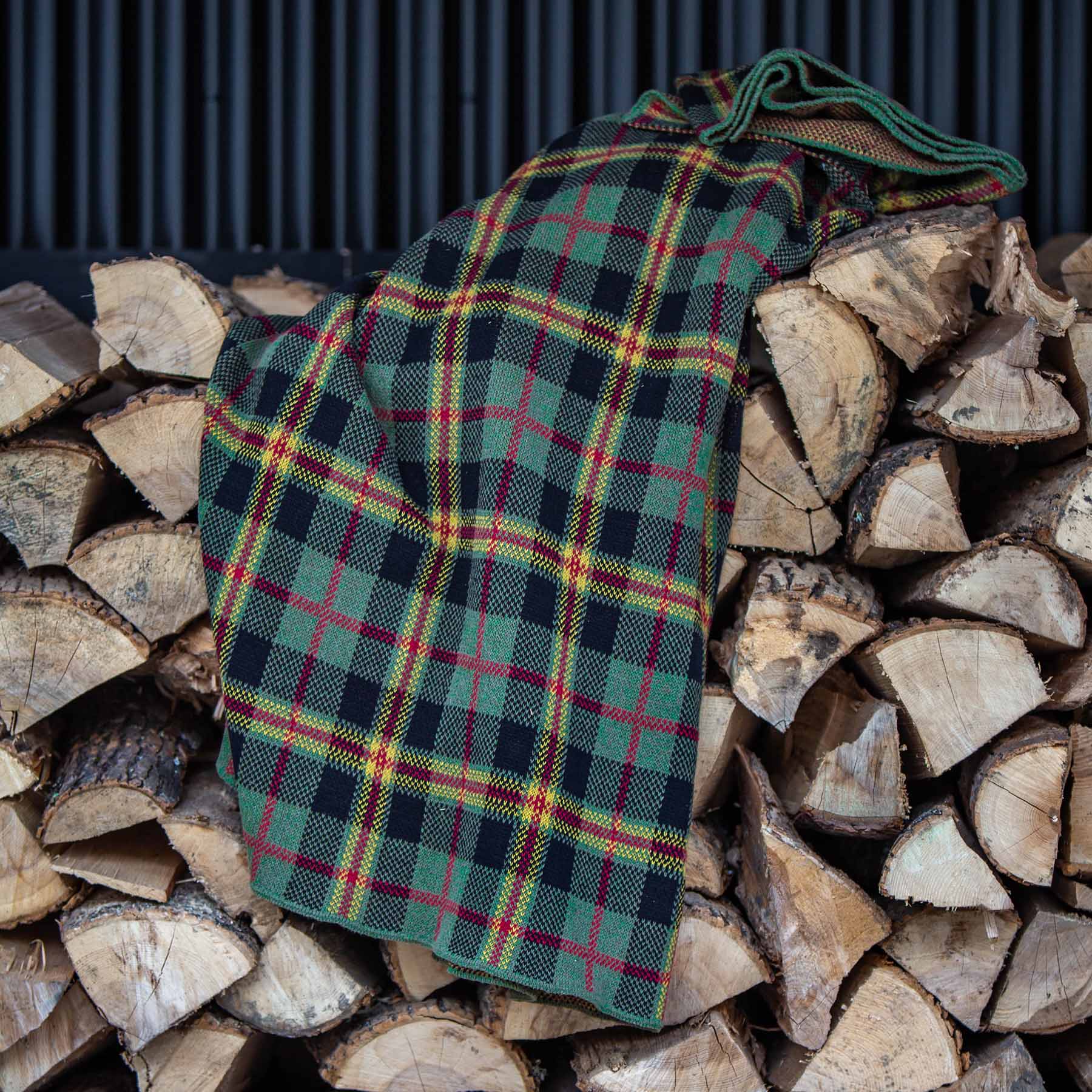 In2Green Swatch Custom Logo Blanket: Personalized Corporate Gift - Cabin Plaid Pattern