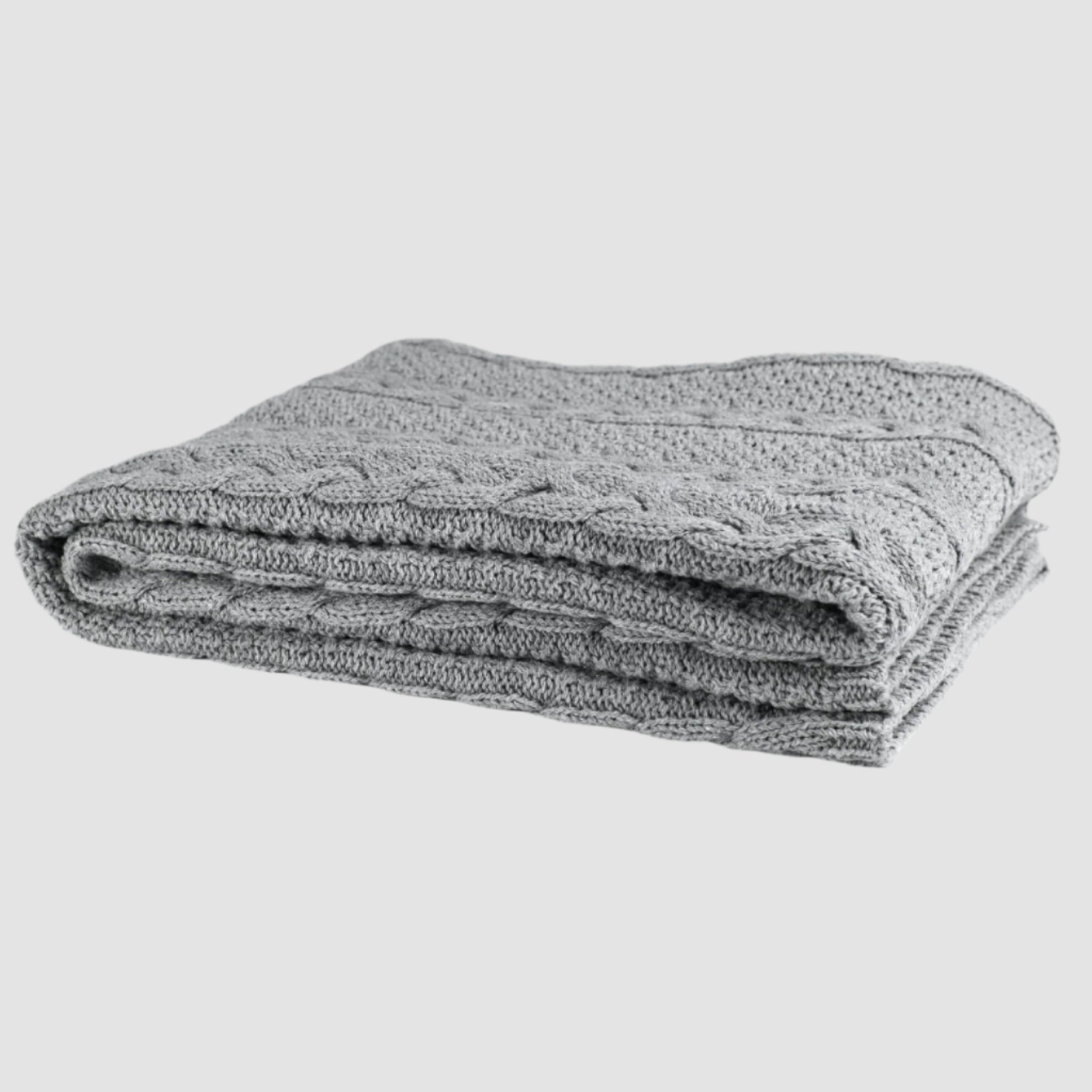 Chunky Cable Knit Blanket Sustainable - Main Image