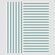 The Coastal Stripes Throw Blanket by in2green features a geometric pattern of vertical and horizontal blue and white stripes, evoking the calming essence of a beach house with its seaside-inspired design.