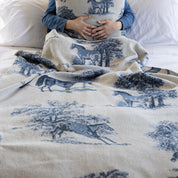 Equestrian Toile Throw Blanket BL01ET2