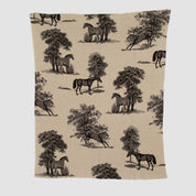 Equestrian Toile Throw Blanket BL01ET3