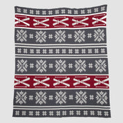 Fair Isle with Skis Throw Blanket BL01FA4