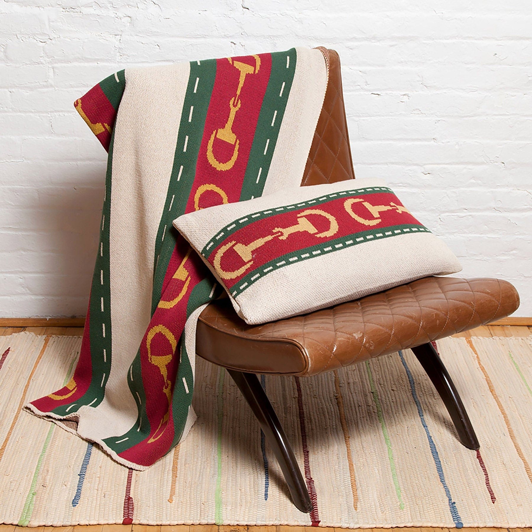 Horse Bit Stripe Pillow Sustainable - Main Image