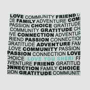 Personalized Bold Values Throw Blanket CTM - BV