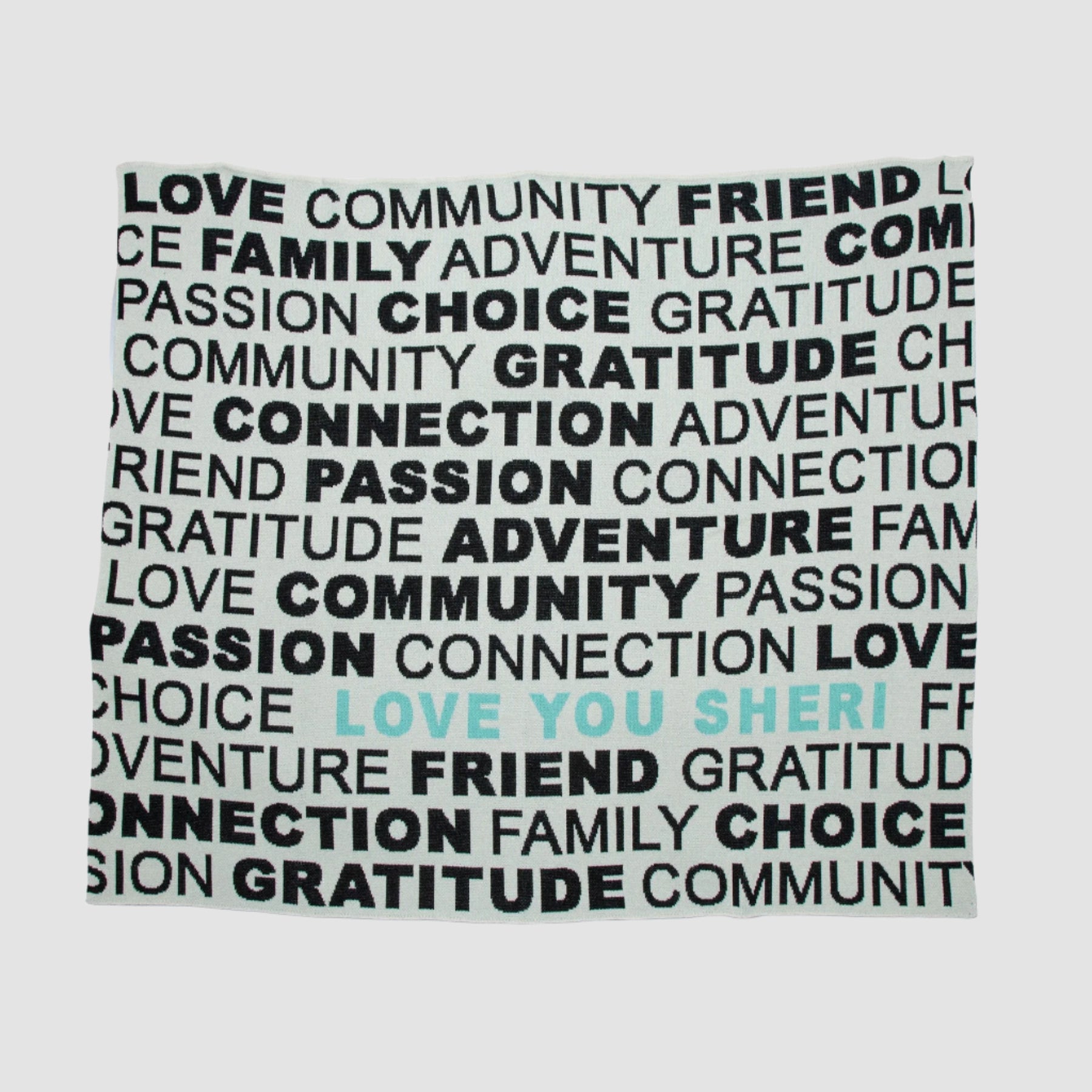 Personalized Bold Values Throw Blanket CTM - BV