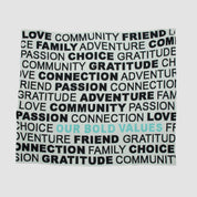 Personalized Bold Values Throw Blanket CTM - BV