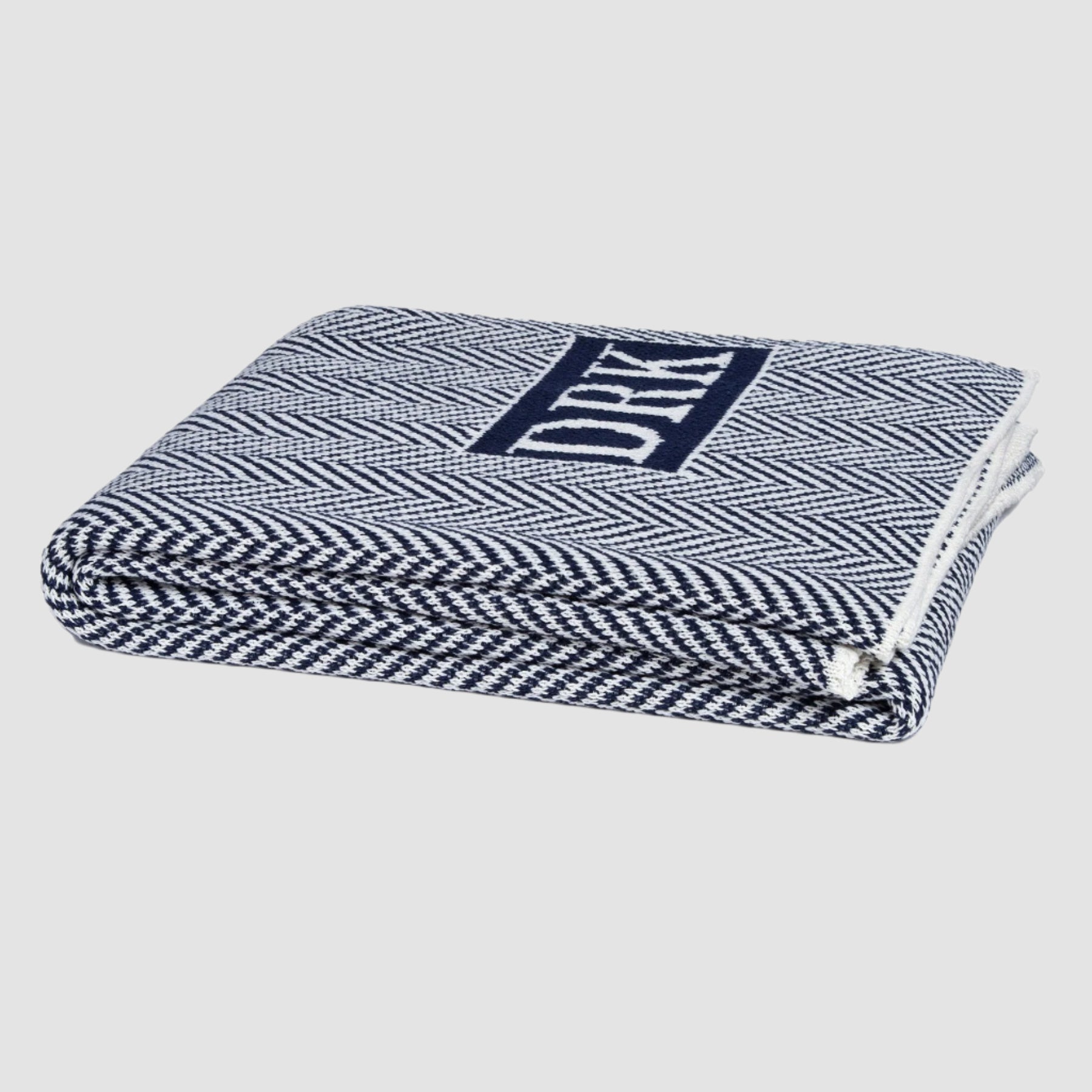 Personalized Herringbone Initials Throw Blanket CTM - HRB1