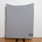 Personalized Herringbone Initials Throw Blanket CTM - HRB1