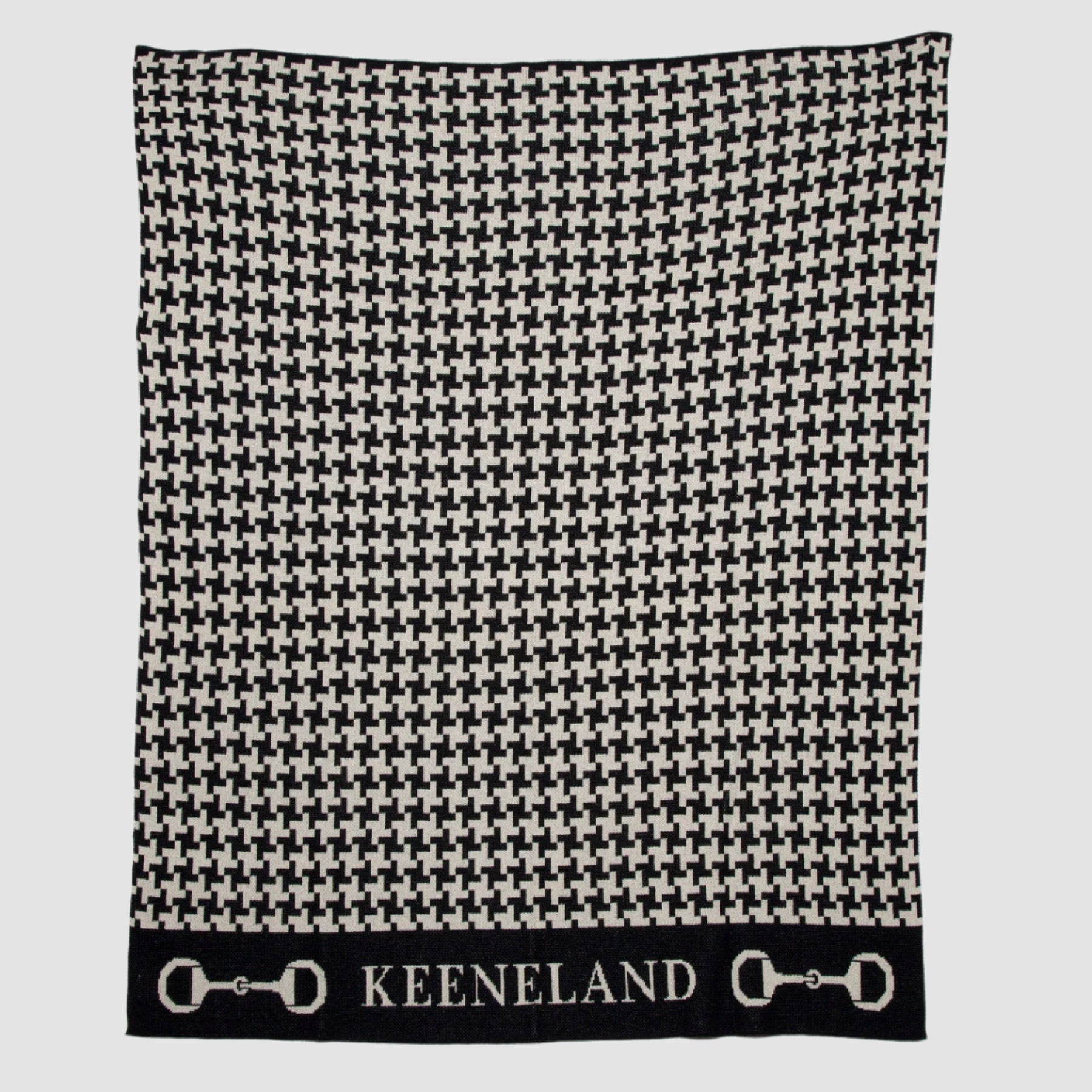 Personalized Houndstooth Horse Bit Throw Blanket CTM - HTB