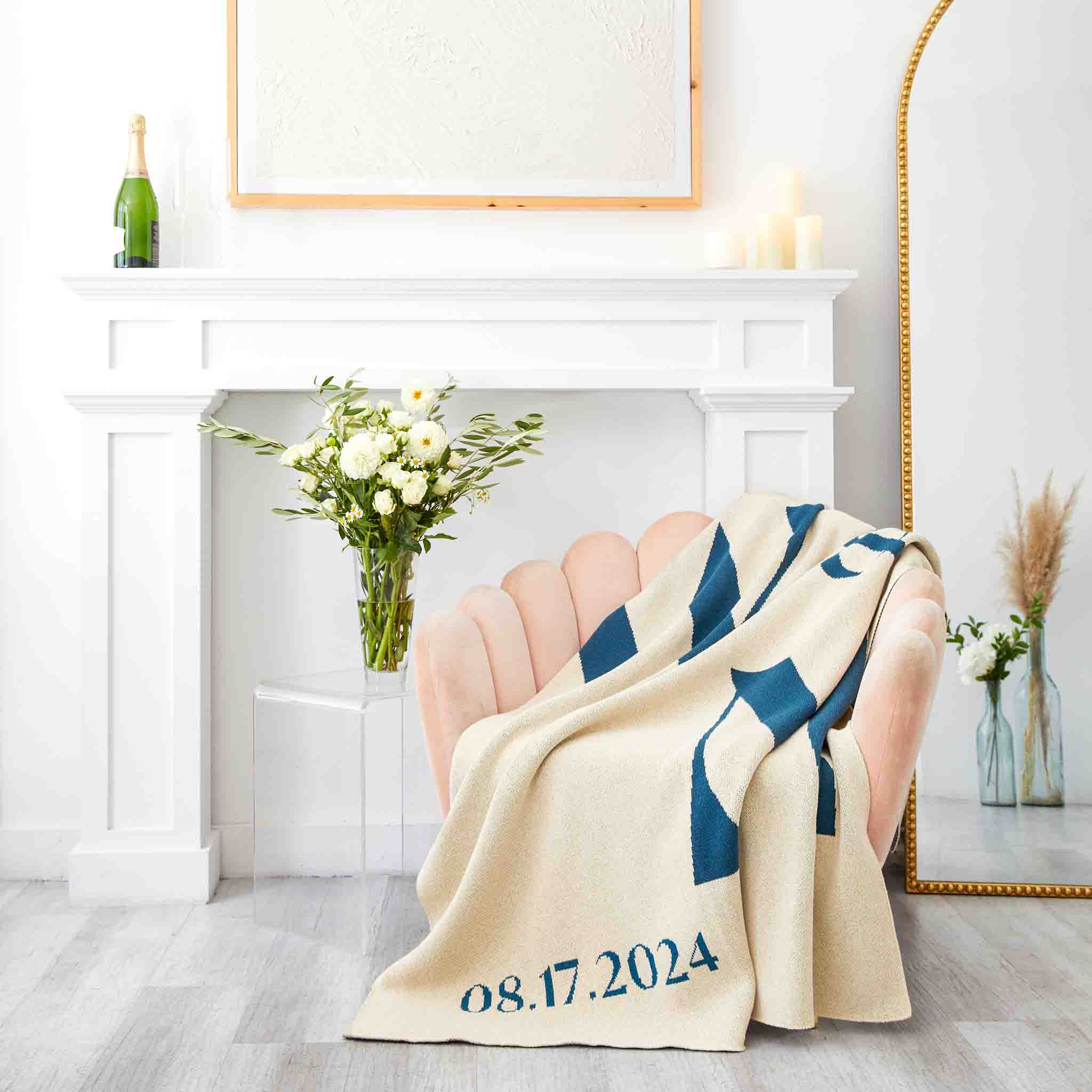 Personalized Initials Throw Blanket CTM - WIN1