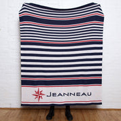 Personalized Nautical Stripes Throw Blanket CTM - NS