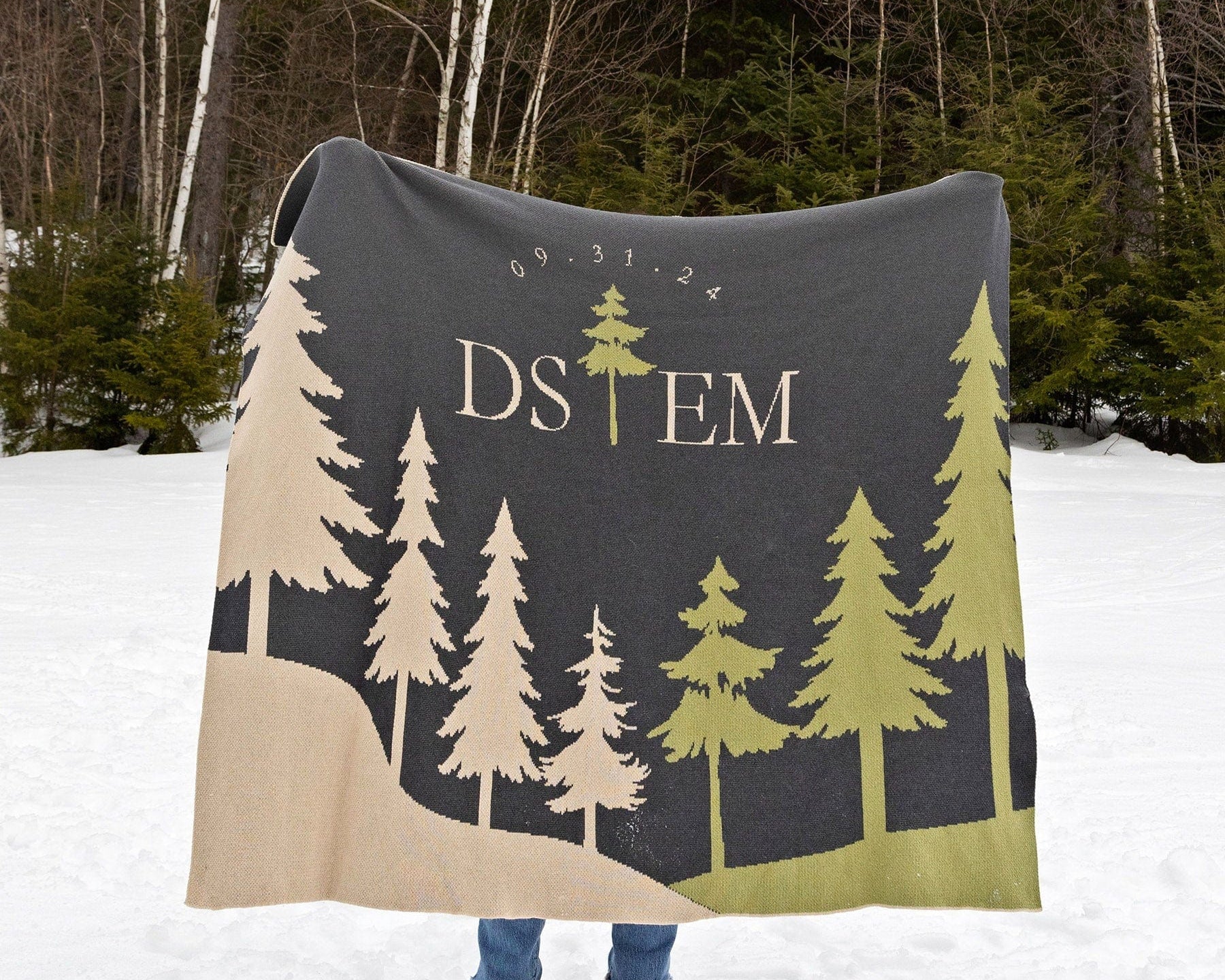 Personalized Pine Throw Blanket CTM - WPN1