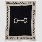 Personalized Snaffle Bit Border Throw Blanket CTM - SBB2