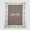 Personalized Snaffle Bit Border Throw Blanket CTM - SBB3