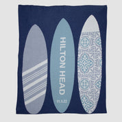 Personalized Surfboards Throw Blanket CTM - SB