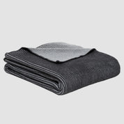 Reversible 100% Merino Wool Rib Throw Blanket BLW02R1
