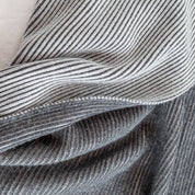 Reversible 100% Merino Wool Rib Throw Blanket BLW02R1