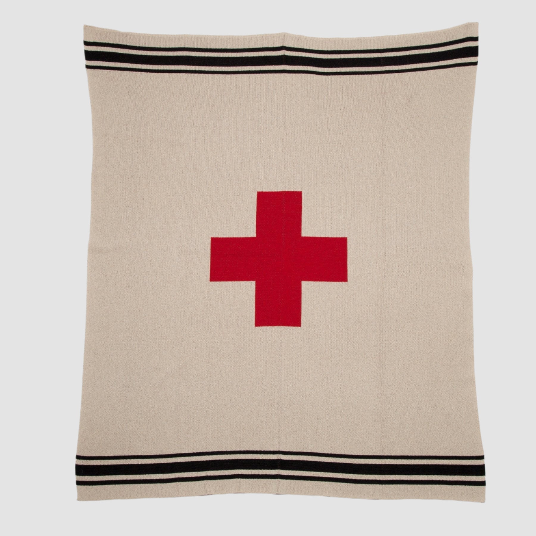 Swiss Cross with Stripes Throw Blanket BL01SWC7