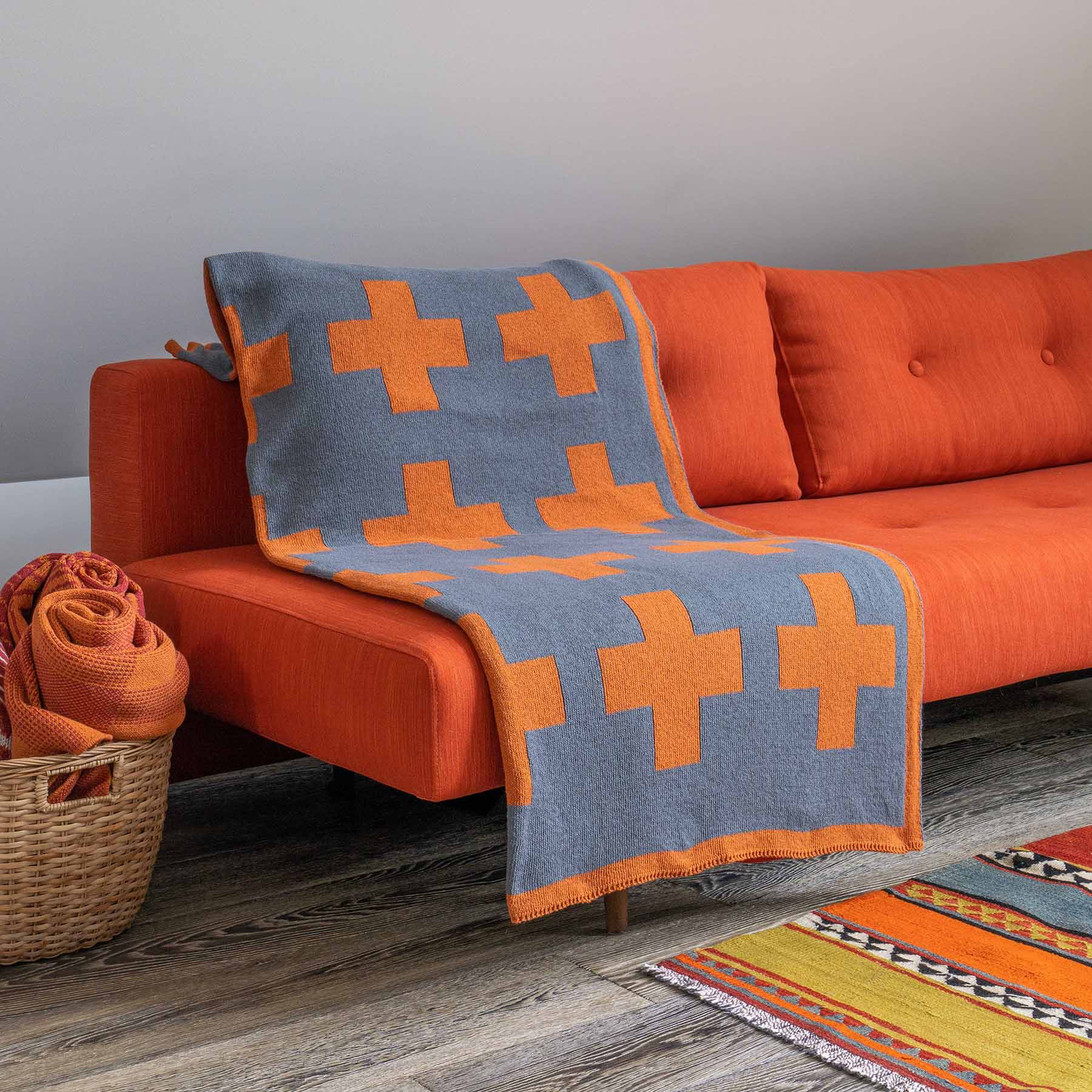 In2Green Swatch Custom Logo Blanket: Personalized Corporate Gift - Swiss Cross Pattern