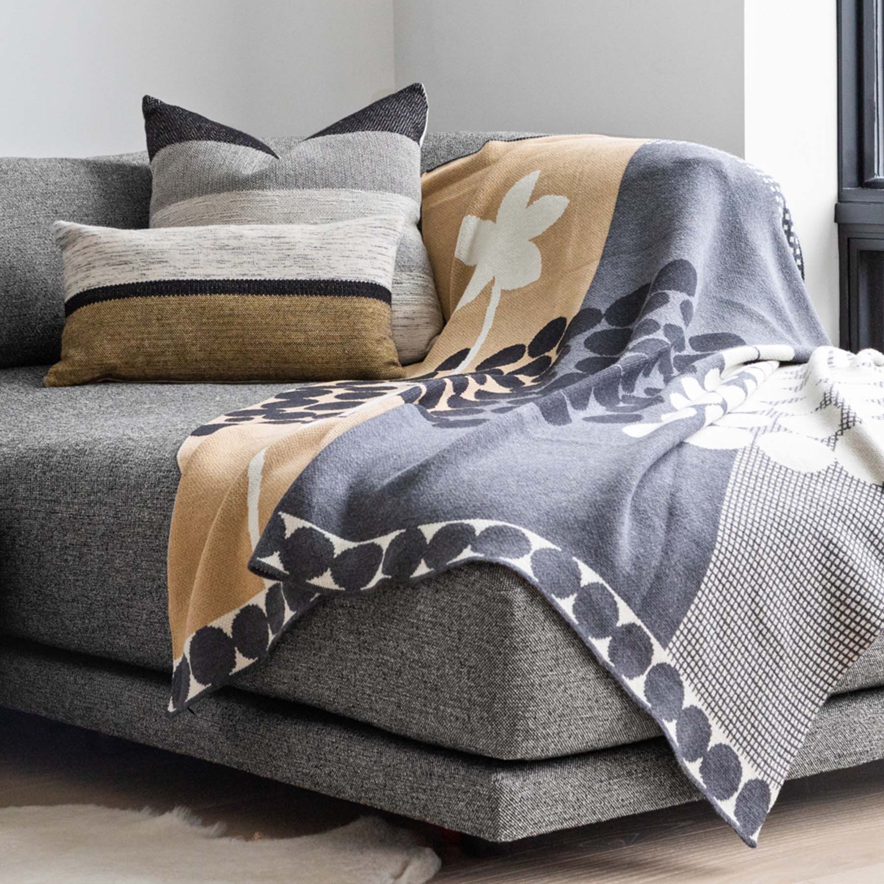 Wool Rock Rose Throw Blanket by Susy Pilgrim Waters SPW - WRR - OB