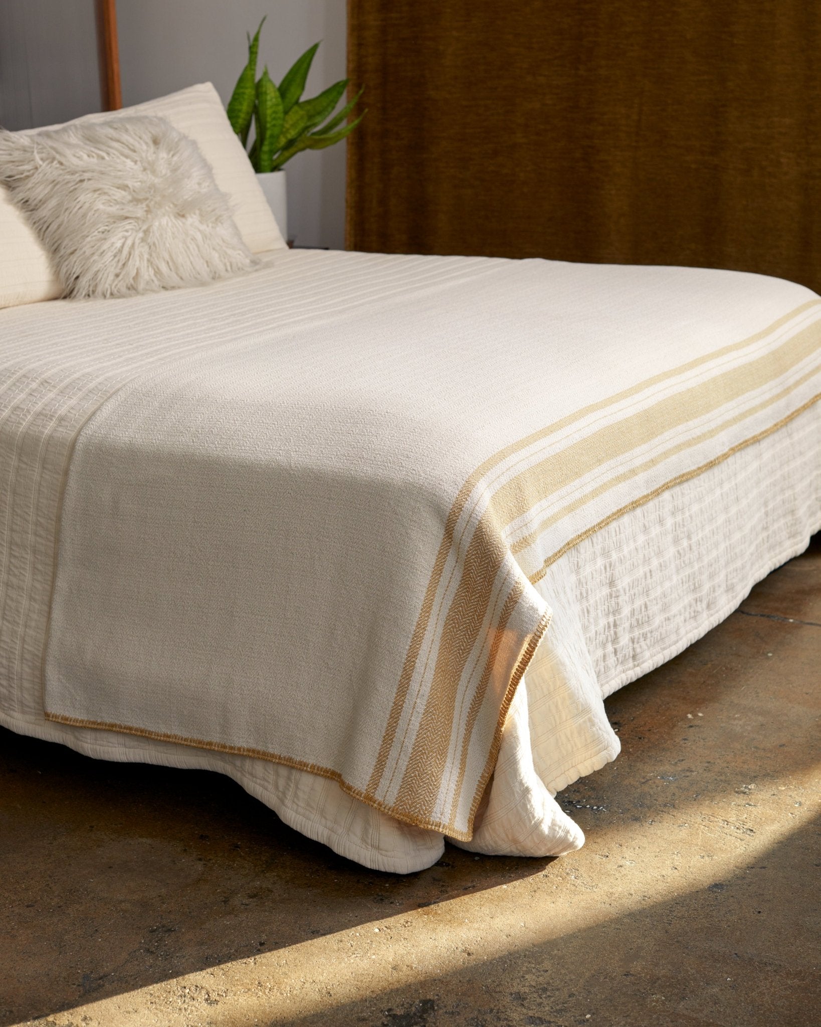 Woven French Stripe Throw Blanket WWFSB1
