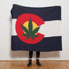 Cannabis Colorado Flag Throw Blanket