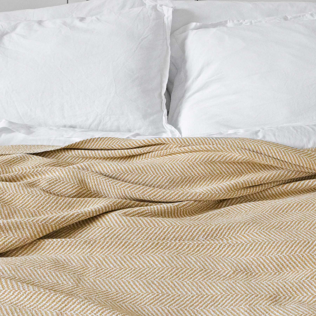 Herringbone Throw Blanket Sustainable