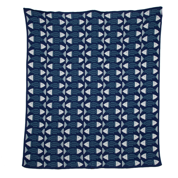 Coastal Little Fish Throw Blanket