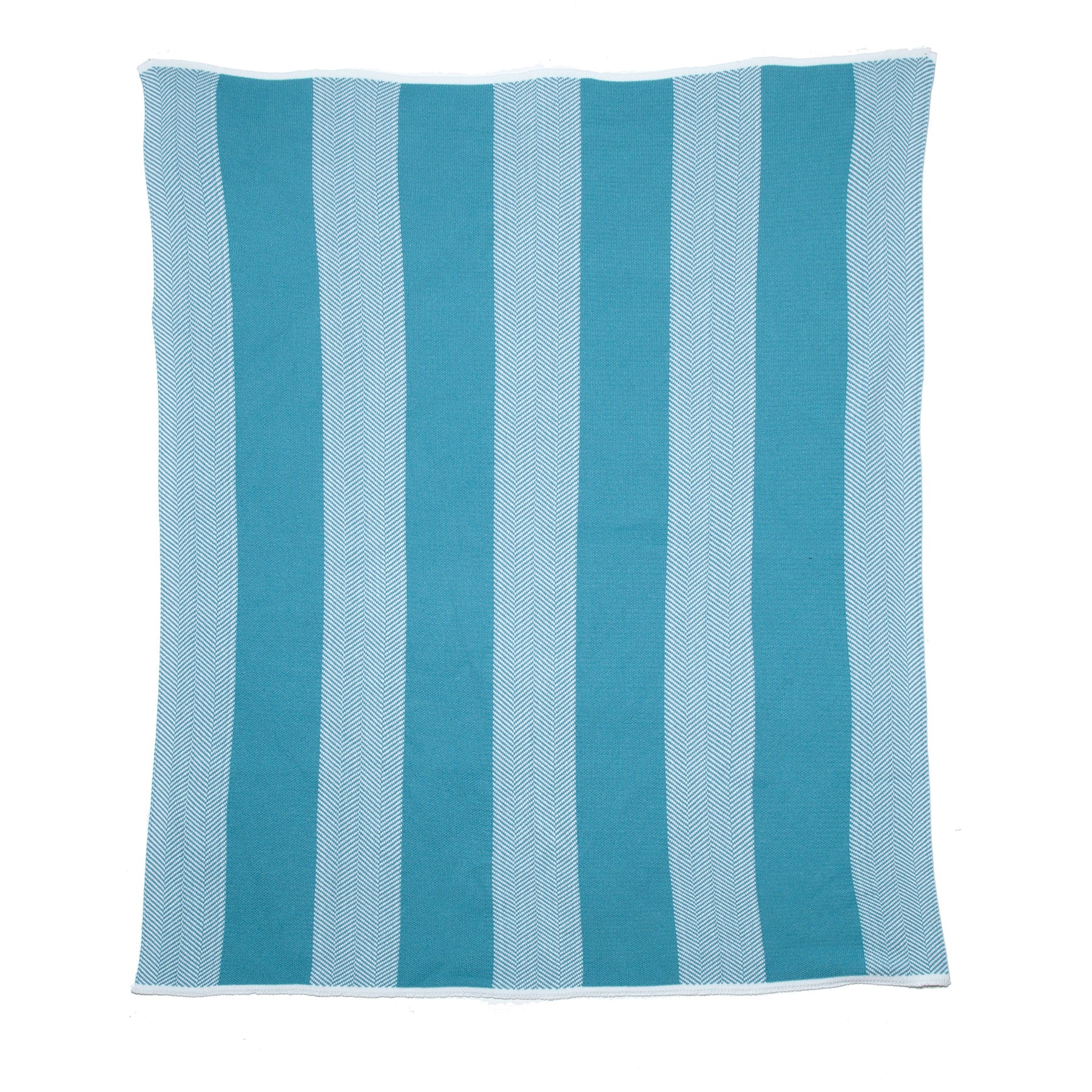 Blue stripe throw blanket deals