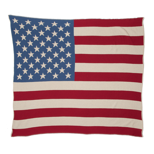 Vintage American Flag Throw