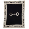 Personalized Snaffle Bit Border Throw